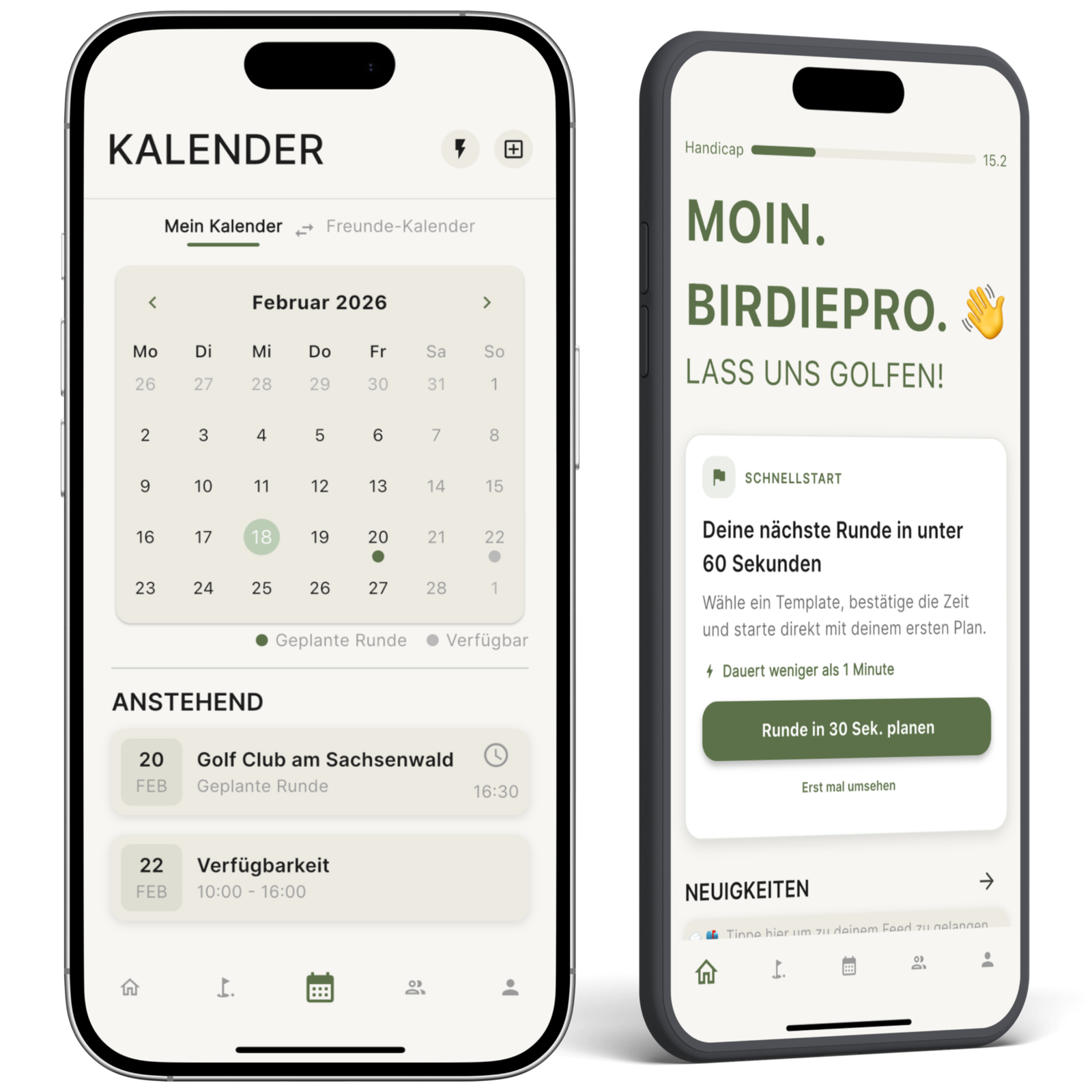 BirdieMate main app screen